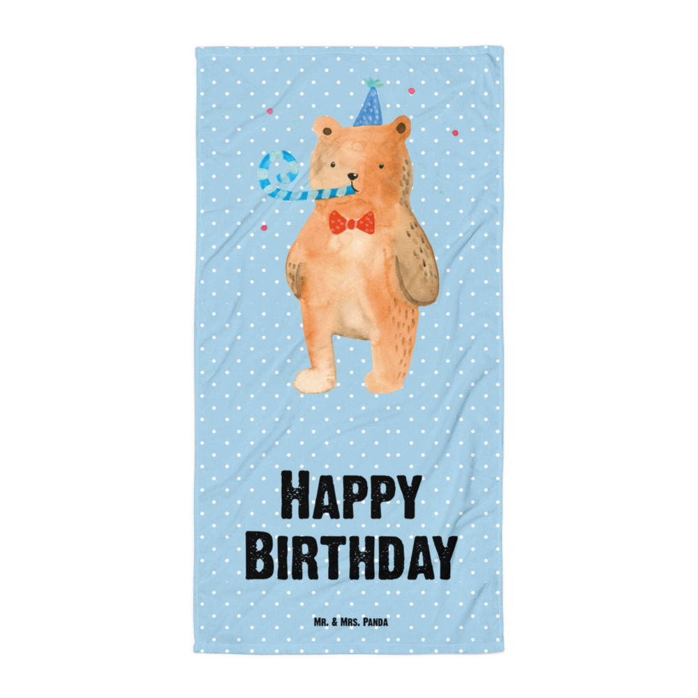 XL Badehandtuch Bär Geburtstag Handtuch, Badetuch, Duschtuch, Strandtuch, Saunatuch, Bär, Teddy, Teddybär, Happy Birthday, Alles Gute, Glückwunsch, Geburtstag