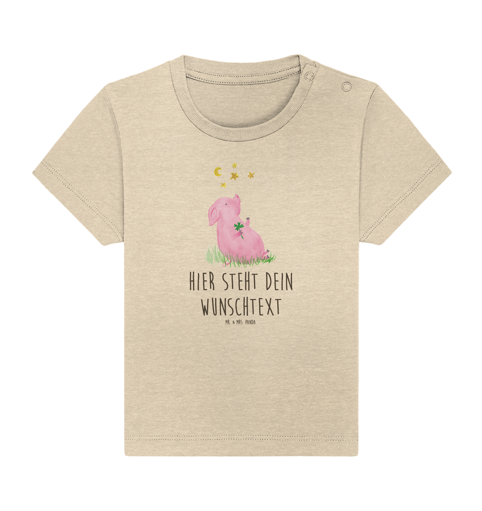 Personalisiertes Baby Shirt Schwein Glück Personalisiertes Baby T-Shirt, Personalisiertes Jungen Baby T-Shirt, Personalisiertes Mädchen Baby T-Shirt, Personalisiertes Shirt, Tiermotive, Gute Laune, lustige Sprüche, Tiere, Glücksschwein. Glück, Schwein, Schweinchen, Sterne, Sernchen, Ziele, Träume, Motivation, Glücksbringer