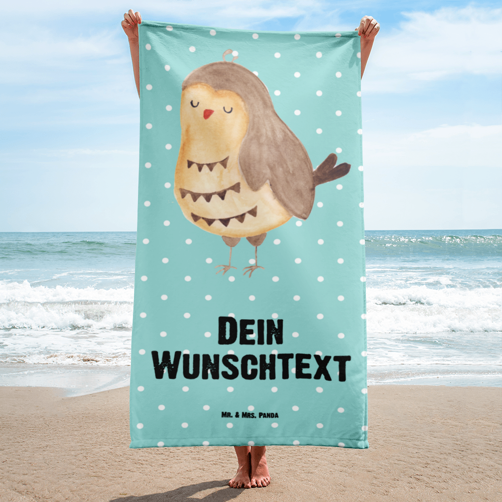 Handtuch mit Namen Eule Zufrieden Personalisiertes Badehandtuch, Handtuch personalisiert, Handtuch mit Namen, Badetuch personalisiert, Handtuch bedrucken, Saunatuch mit Namen, Handtuch Geschenk, Eule, Eule Spruch, Eule deko, Owl, Liebe Spruch, Romantisch, Wortspiel lustig, Spruch schön, Geschenk Hochzeitstag