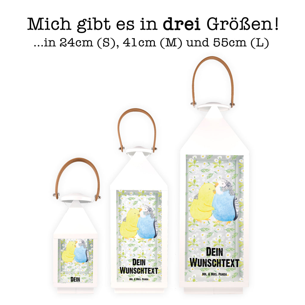 Personalisierte Deko Laterne Wellensittich Liebe Gartenlampe, Gartenleuchte, Gartendekoration, Gartenlicht, Laterne kleine Laternen, XXL Laternen, Laterne groß, Liebe, Partner, Freund, Freundin, Ehemann, Ehefrau, Heiraten, Verlobung, Heiratsantrag, Liebesgeschenk, Jahrestag, Hocheitstag, Vögel, Wellensittich, Nähe, Kuscheln, Vertrauen