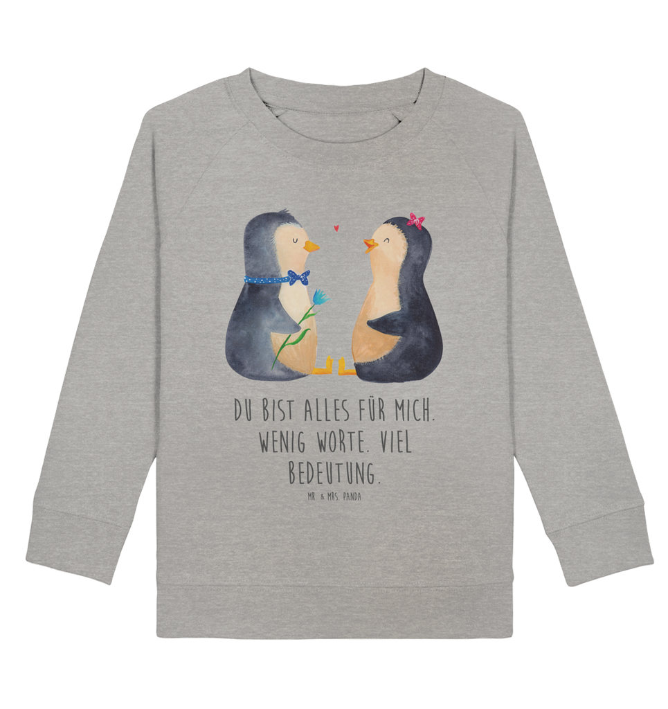 Organic Kinder Pullover Pinguin Pärchen Kinder Pullover, Kinder Sweatshirt, Jungen, Mädchen, Pinguin, Pinguine, Liebe, Liebespaar, Liebesbeweis, Liebesgeschenk, Verlobung, Jahrestag, Hochzeitstag, Hochzeit, Hochzeitsgeschenk, große Liebe, Traumpaar