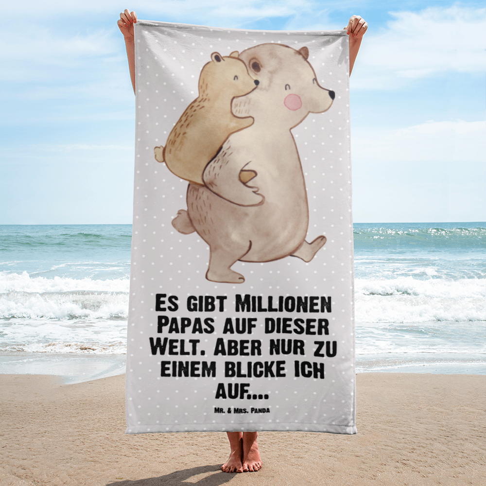 XL Badehandtuch Papa Bär Handtuch, Badetuch, Duschtuch, Strandtuch, Saunatuch, Familie, Vatertag, Muttertag, Bruder, Schwester, Mama, Papa, Oma, Opa, Geschenk, Vater, Papi, Vati, Onkel, Geburtstag