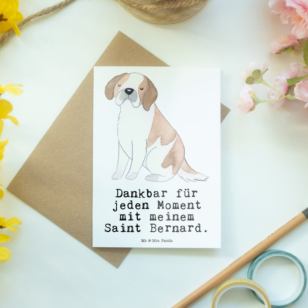 Grußkarte Saint Bernard Moment Grußkarte, Klappkarte, Einladungskarte, Glückwunschkarte, Hochzeitskarte, Geburtstagskarte, Karte, Ansichtskarten, Hund, Hunderasse, Rassehund, Hundebesitzer, Geschenk, Tierfreund, Schenken, Welpe, St. Bernhardshund, Chien du Saint-Bernard, Saint Bernard Dog, Perro San Bernardo, Saint Bernard