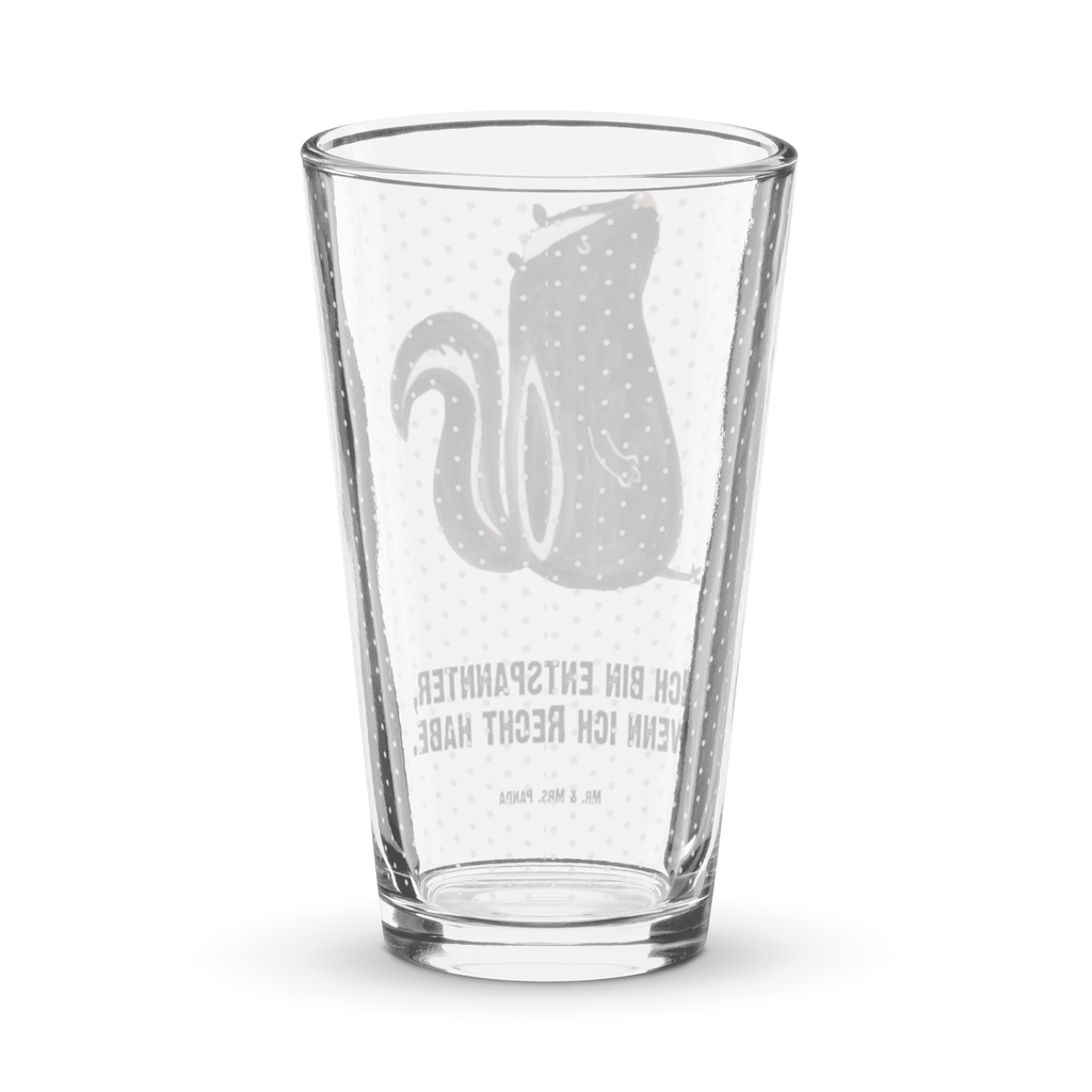 Premium Trinkglas Stinktier sitzend Trinkglas, Glas, Pint Glas, Bierglas, Cocktail Glas, Wasserglas, Stinktier, Skunk, Wildtier, Raubtier, Stinker, Stinki, Spruch, Büro, Recht, Besserwisser