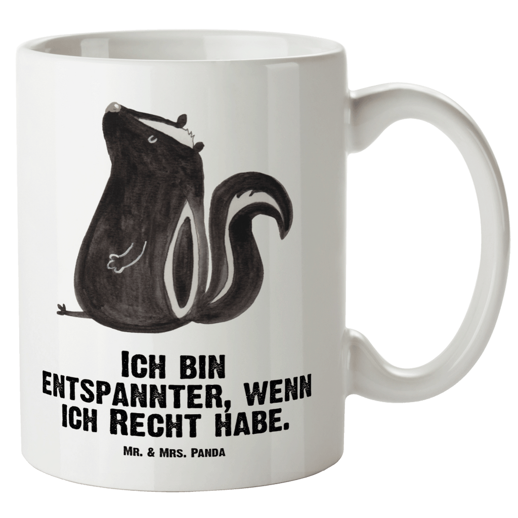 XL Tasse Stinktier sitzend XL Tasse, Große Tasse, Grosse Kaffeetasse, XL Becher, XL Teetasse, spülmaschinenfest, Jumbo Tasse, Groß, Stinktier, Skunk, Wildtier, Raubtier, Stinker, Stinki, Spruch, Büro, Recht, Besserwisser