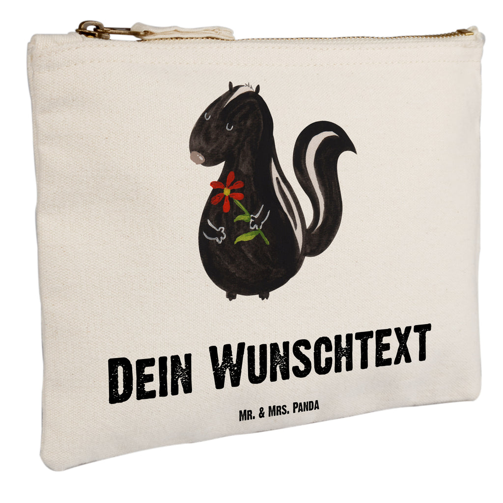 Personalisierte Schminktasche Stinktier Blume Personalisierte Schminktasche, Personalisierte Kosmetiktasche, Personalisierter Kosmetikbeutel, Personalisiertes Stiftemäppchen, Personalisiertes Etui, Personalisierte Federmappe, Personalisierte Makeup Bag, Personalisiertes Schminketui, Personalisiertes Kosmetiketui, Personalisiertes Schlamperetui, Schminktasche mit Namen, Kosmetiktasche mit Namen, Kosmetikbeutel mit Namen, Stiftemäppchen mit Namen, Etui mit Namen, Federmappe mit Namen, Makeup Bg  mit Namen, Schminketui mit Namen, Kosmetiketui mit Namen, Schlamperetui mit Namen, Schminktasche personalisieren, Schminktasche bedrucken, Schminktasche selbst gestalten, Stinktier, Skunk, Wildtier, Raubtier, Stinker, Stinki, Tagträumer, verträumt, Dreams, Träume