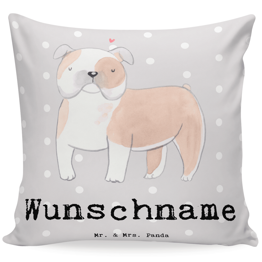 Personalisiertes Kissen Englische Bulldogge Lebensretter Kissen, personalisiert, Name, Wunschname, bedrucken, Kopfkissen, Hund, Hunderasse, Rassehund, Hundebesitzer, Geschenk, Tierfreund, Schenken, Welpe, Englische Bulldogge