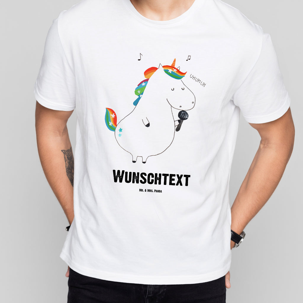 Personalisiertes T-Shirt Einhorn Sänger T-Shirt Personalisiert, T-Shirt mit Namen, T-Shirt mit Aufruck, Männer, Frauen, Einhorn, Einhörner, Einhorn Deko, Pegasus, Unicorn, Glitzer, Konfetti, Party, Geburtstag, Feier, Fest, Disco, Sängerin, Sänger, Freundin