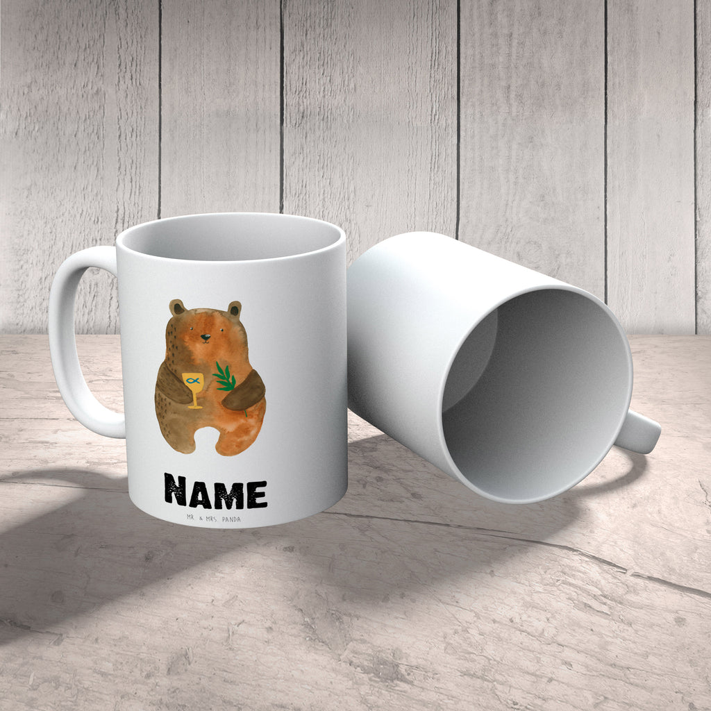 Personalisierte Tasse Konfirmation-Bär Personalisierte Tasse, Namenstasse, Wunschname, Personalisiert, Tasse, Namen, Drucken, Tasse mit Namen, Bär, Teddy, Teddybär, Konfirmation, Kirche, evangelisch, Gottesdienst