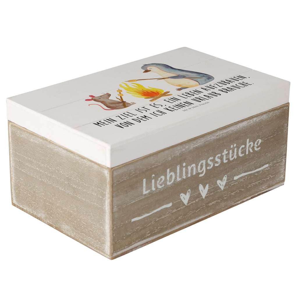 Holzkiste Pinguin Lagerfeuer Holzkiste, Kiste, Schatzkiste, Truhe, Schatulle, XXL, Erinnerungsbox, Erinnerungskiste, Dekokiste, Aufbewahrungsbox, Geschenkbox, Geschenkdose, Pinguin, Maus, Pinguine, Lagerfeuer, Leben, Arbeit, Job, Motivation, Büro, Büroalltag, Lebensspruch, Lebensmotivation, Neustart, Liebe, grillen, Feuer, Marshmallows