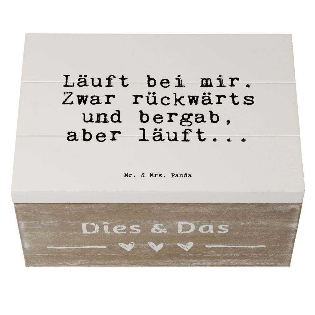 Holzkiste Sprüche und Zitate Läuft bei mir. Zwar rückwärts und bergab, aber läuft... Holzkiste, Kiste, Schatzkiste, Truhe, Schatulle, XXL, Erinnerungsbox, Erinnerungskiste, Dekokiste, Aufbewahrungsbox, Geschenkbox, Geschenkdose, Spruch, Sprüche, lustige Sprüche, Weisheiten, Zitate, Spruch Geschenke, Spruch Sprüche Weisheiten Zitate Lustig Weisheit Worte