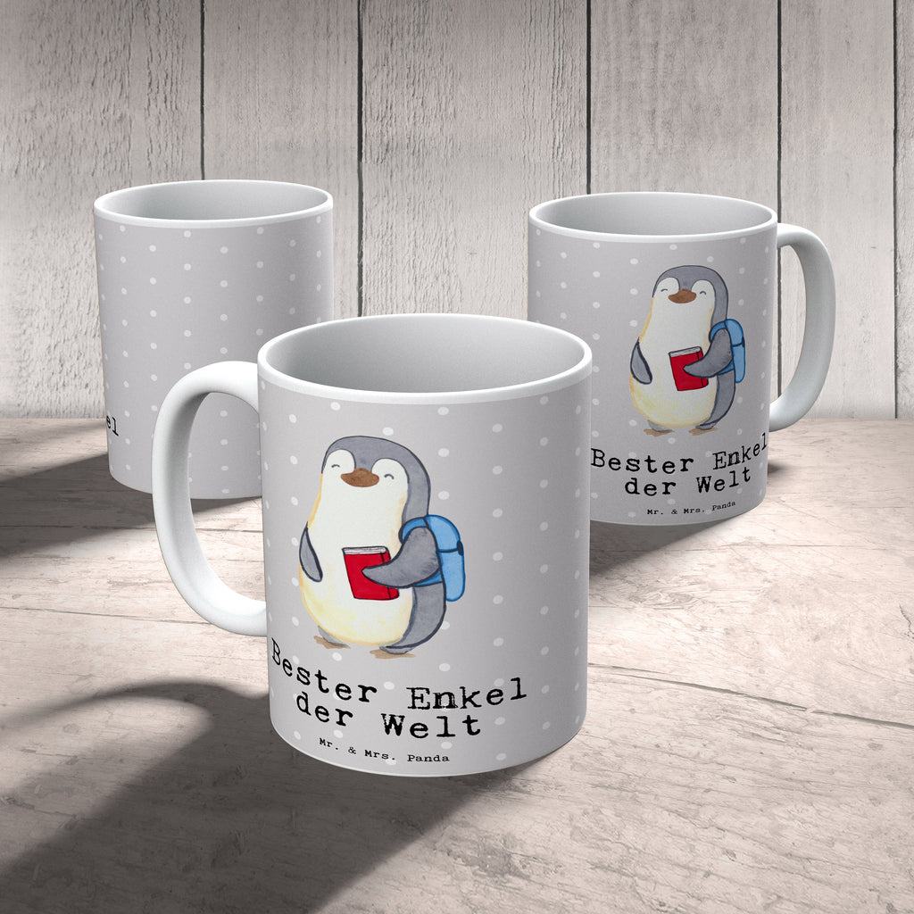 Tasse Pinguin Bester Enkel der Welt Tasse, Kaffeetasse, Teetasse, Becher, Kaffeebecher, Teebecher, Keramiktasse, Porzellantasse, Büro Tasse, Geschenk Tasse, Tasse Sprüche, Tasse Motive, Kaffeetassen, Tasse bedrucken, Designer Tasse, Cappuccino Tassen, Schöne Teetassen, für, Dankeschön, Geschenk, Schenken, Geburtstag, Geburtstagsgeschenk, Geschenkidee, Danke, Bedanken, Mitbringsel, Freude machen, Geschenktipp, Enkel, Enkelkind, Enkelsohn, Oma, Opa, Kind von Tochter, Kind von Sohn, Taufe, Großsohn