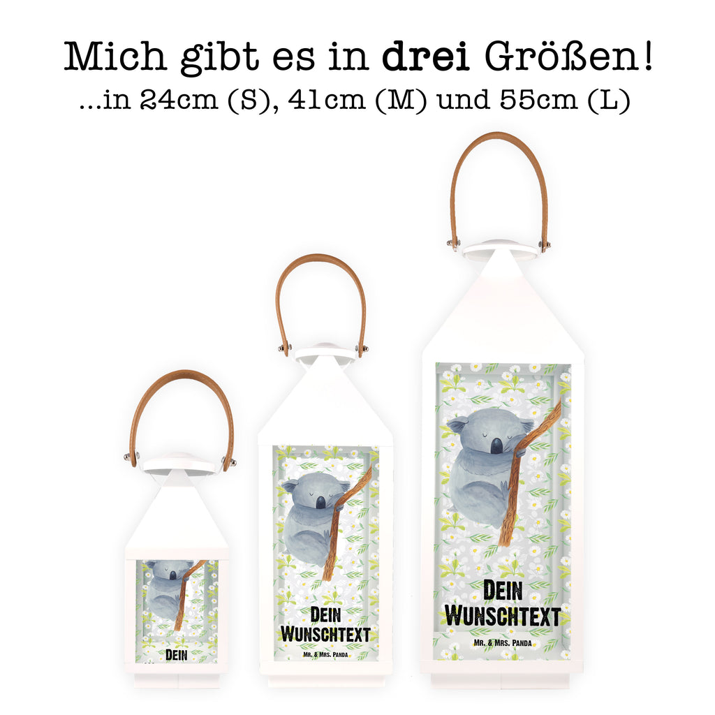 Personalisierte Deko Laterne Koalabär Gartenlampe, Gartenleuchte, Gartendekoration, Gartenlicht, Laterne kleine Laternen, XXL Laternen, Laterne groß, Tiermotive, Gute Laune, lustige Sprüche, Tiere, Koala, träumen, Traum, schlafen, Schlafzimmer, Traumland, Bär, Koalabär