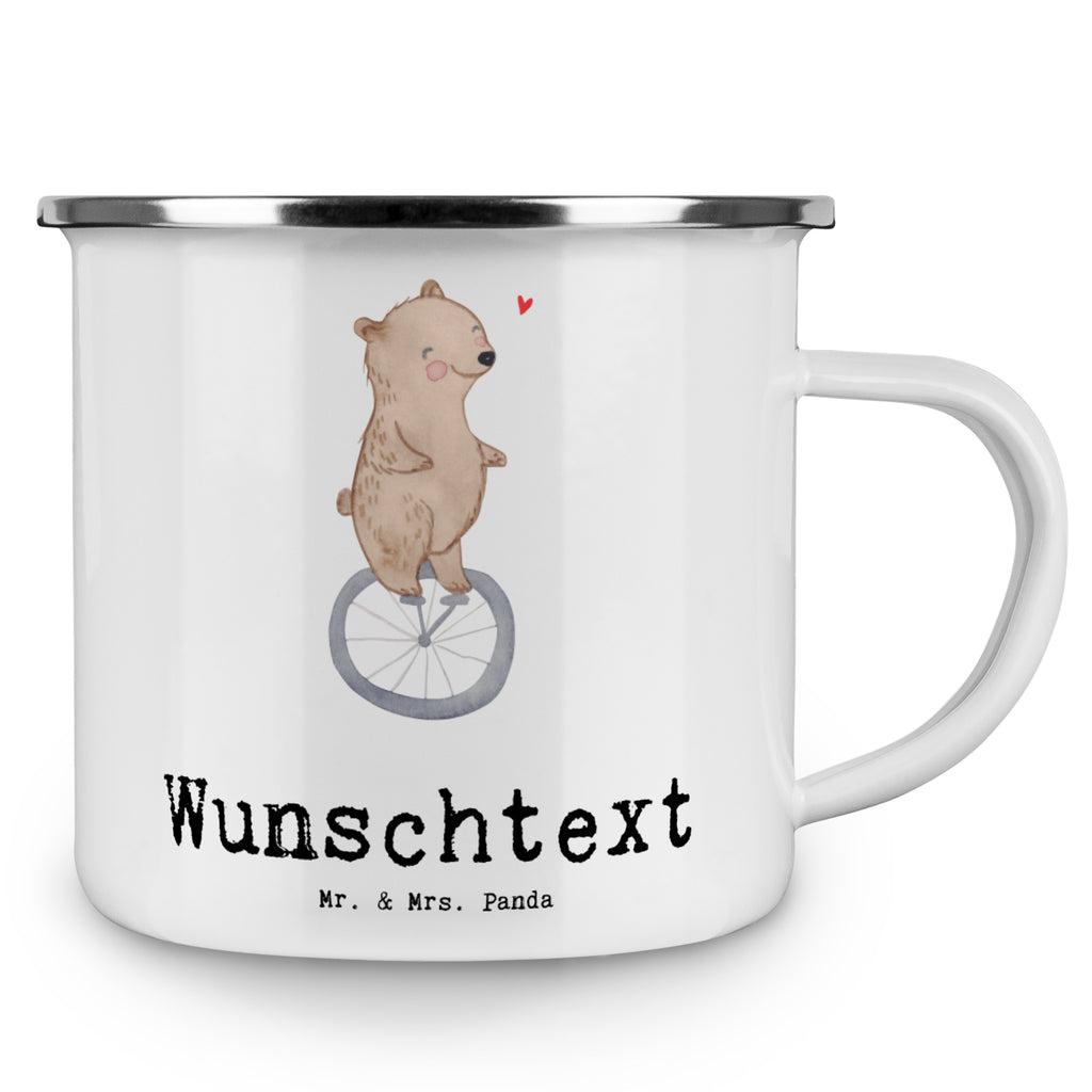 Personalisierte Emaille Tasse Bär Einrad fahren Emaille Tasse personalisiert, Emaille Tasse mit Namen, Campingtasse personalisiert, Namenstasse, Campingtasse bedrucken, Campinggeschirr personalsisert, tasse mit namen, personalisierte tassen, personalisierte tasse, tasse selbst gestalten, tasse bedrucken, tassen bedrucken, Geschenk, Sport, Sportart, Hobby, Schenken, Danke, Dankeschön, Auszeichnung, Gewinn, Sportler, Einrad fahren