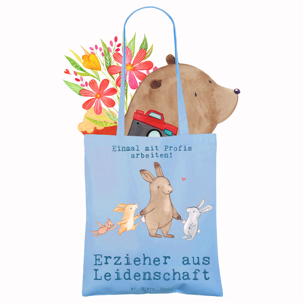 Tragetasche Erzieher aus Leidenschaft Beuteltasche, Beutel, Einkaufstasche, Jutebeutel, Stoffbeutel, Tasche, Shopper, Umhängetasche, Strandtasche, Schultertasche, Stofftasche, Tragetasche, Badetasche, Jutetasche, Einkaufstüte, Laptoptasche, Beruf, Ausbildung, Jubiläum, Abschied, Rente, Kollege, Kollegin, Geschenk, Schenken, Arbeitskollege, Mitarbeiter, Firma, Danke, Dankeschön, Erzieher, Kindergärtner, Pädagoge