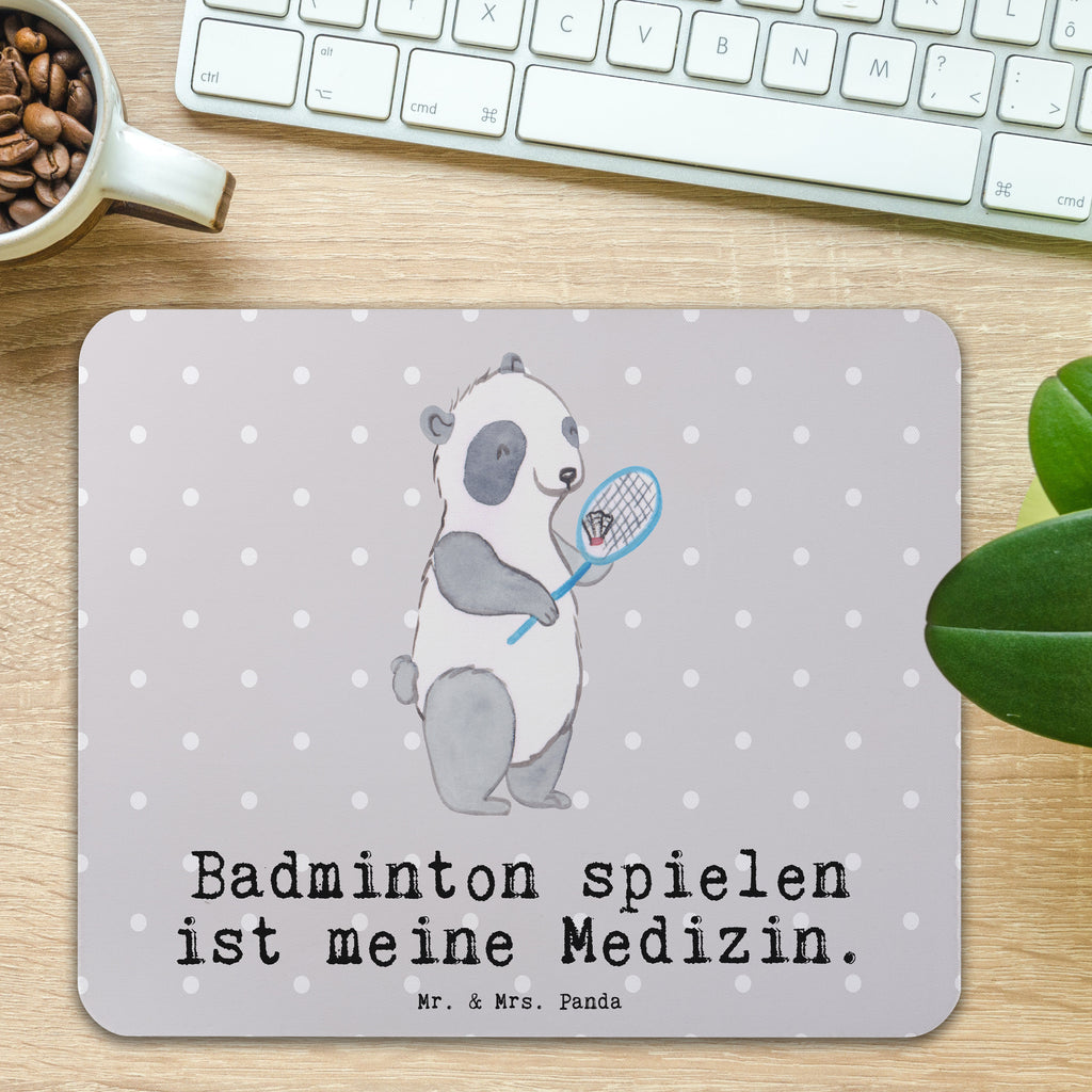 Mauspad Panda Badminton  Medizin Mousepad, Computer zubehör, Büroausstattung, PC Zubehör, Arbeitszimmer, Mauspad, Einzigartiges Mauspad, Designer Mauspad, Mausunterlage, Mauspad Büro, Geschenk, Sport, Sportart, Hobby, Schenken, Danke, Dankeschön, Auszeichnung, Gewinn, Sportler, Badminton, Badminton spielen