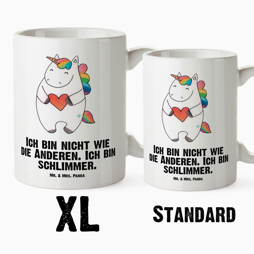 XL Tasse Einhorn Herz XL Tasse, Große Tasse, Grosse Kaffeetasse, XL Becher, XL Teetasse, spülmaschinenfest, Jumbo Tasse, Groß, Einhorn, Einhörner, Einhorn Deko, Pegasus, Unicorn, Herz, schlimm, böse, witzig, lustig, Freundin, anders, bunt