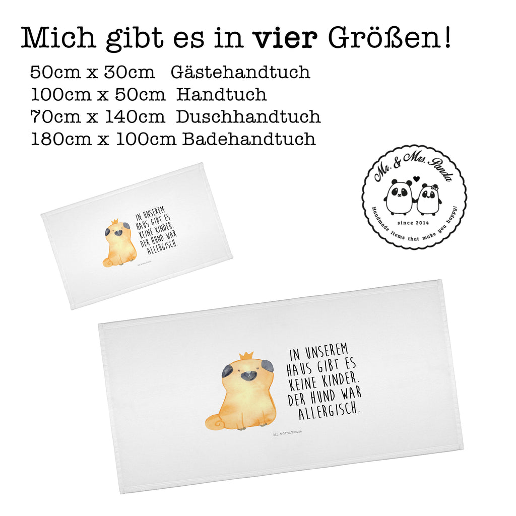 Handtuch Mops Krone Handtuch, Badehandtuch, Badezimmer, Handtücher, groß, Kinder, Baby, Hund, Hundemotiv, Haustier, Hunderasse, Tierliebhaber, Hundebesitzer, Sprüche, Mops, allergisch, kinderlos, Hausregel, Hundebesitzer. Spruch, lustig