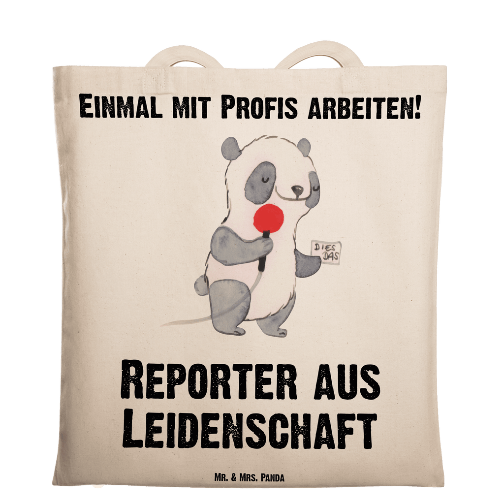 Tragetasche Reporter aus Leidenschaft Beuteltasche, Beutel, Einkaufstasche, Jutebeutel, Stoffbeutel, Tasche, Shopper, Umhängetasche, Strandtasche, Schultertasche, Stofftasche, Tragetasche, Badetasche, Jutetasche, Einkaufstüte, Laptoptasche, Beruf, Ausbildung, Jubiläum, Abschied, Rente, Kollege, Kollegin, Geschenk, Schenken, Arbeitskollege, Mitarbeiter, Firma, Danke, Dankeschön