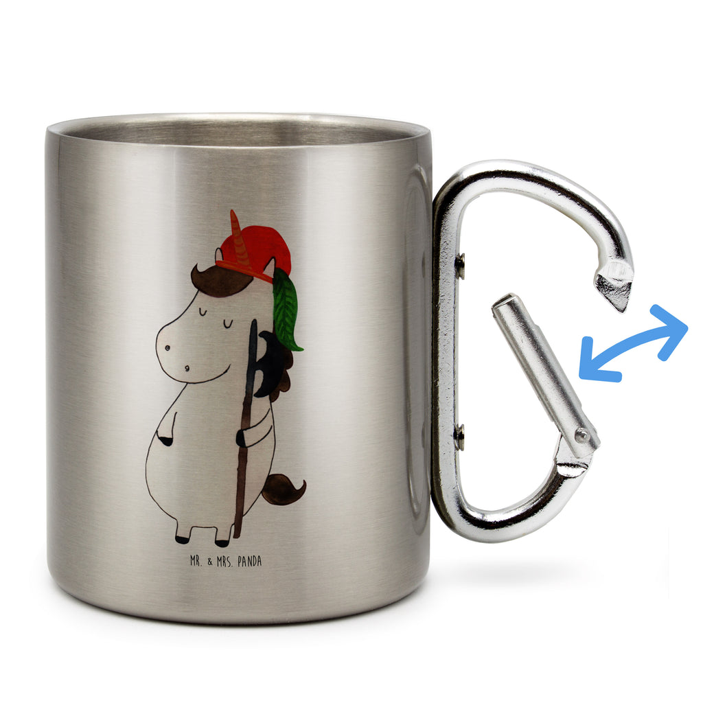 Edelstahlbecher Einhorn Bube Edelstahltasse, Karabiner, Edelstahlbecher, Outdoor, Camping, Tasse, Becher, Einhorn, Einhörner, Einhorn Deko, Pegasus, Unicorn, Bube, Mittelalter