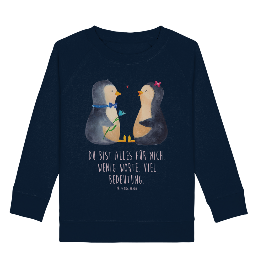 Organic Kinder Pullover Pinguin Pärchen Kinder Pullover, Kinder Sweatshirt, Jungen, Mädchen, Pinguin, Pinguine, Liebe, Liebespaar, Liebesbeweis, Liebesgeschenk, Verlobung, Jahrestag, Hochzeitstag, Hochzeit, Hochzeitsgeschenk, große Liebe, Traumpaar