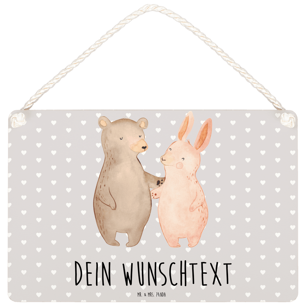 Personalisiertes Deko Schild Bär und Hase Umarmen Dekoschild, Deko Schild, Schild, Tür Schild, Türschild, Holzschild, Wandschild, Wanddeko, Liebe, Partner, Freund, Freundin, Ehemann, Ehefrau, Heiraten, Verlobung, Heiratsantrag, Liebesgeschenk, Jahrestag, Hocheitstag, Freunde, bester Freund, Hase, Bär, Bärchen, best friends