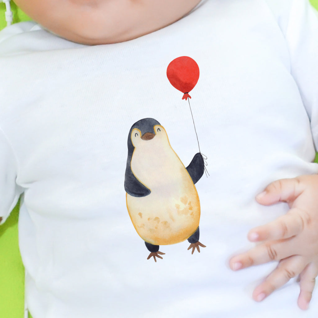 Baby Longsleeve Pinguin Luftballon Mädchen, Jungen, Baby, Langarm, Bio, Kleidung, Pinguin, Pinguine, Luftballon, Tagträume, Lebenslust, Geschenk Freundin, Geschenkidee, beste Freundin, Motivation, Neustart, neues Leben, Liebe, Glück