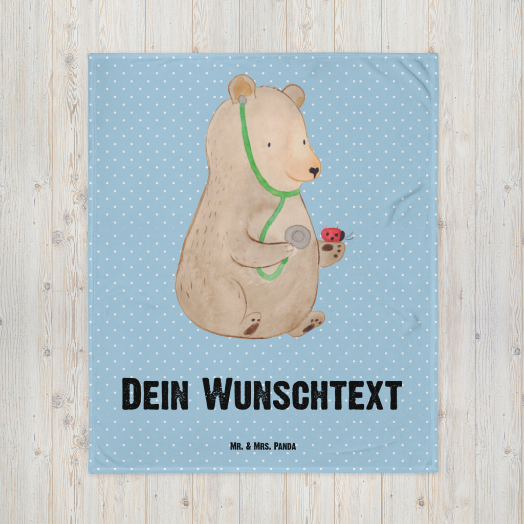 Babydecke mit Namen Bär Arzt Babdyecke personalisiert, Babydecke mit Namen, Babydecke bedrucken, Babygeschenk personalisiet, Babygeschenk mit Namen, Krabbeldecke mit Namen, Krabbeldecke personalisiert, Bär, Teddy, Teddybär, Arzt, Ärztin, Doktor, Professor, Doktorin, Professorin