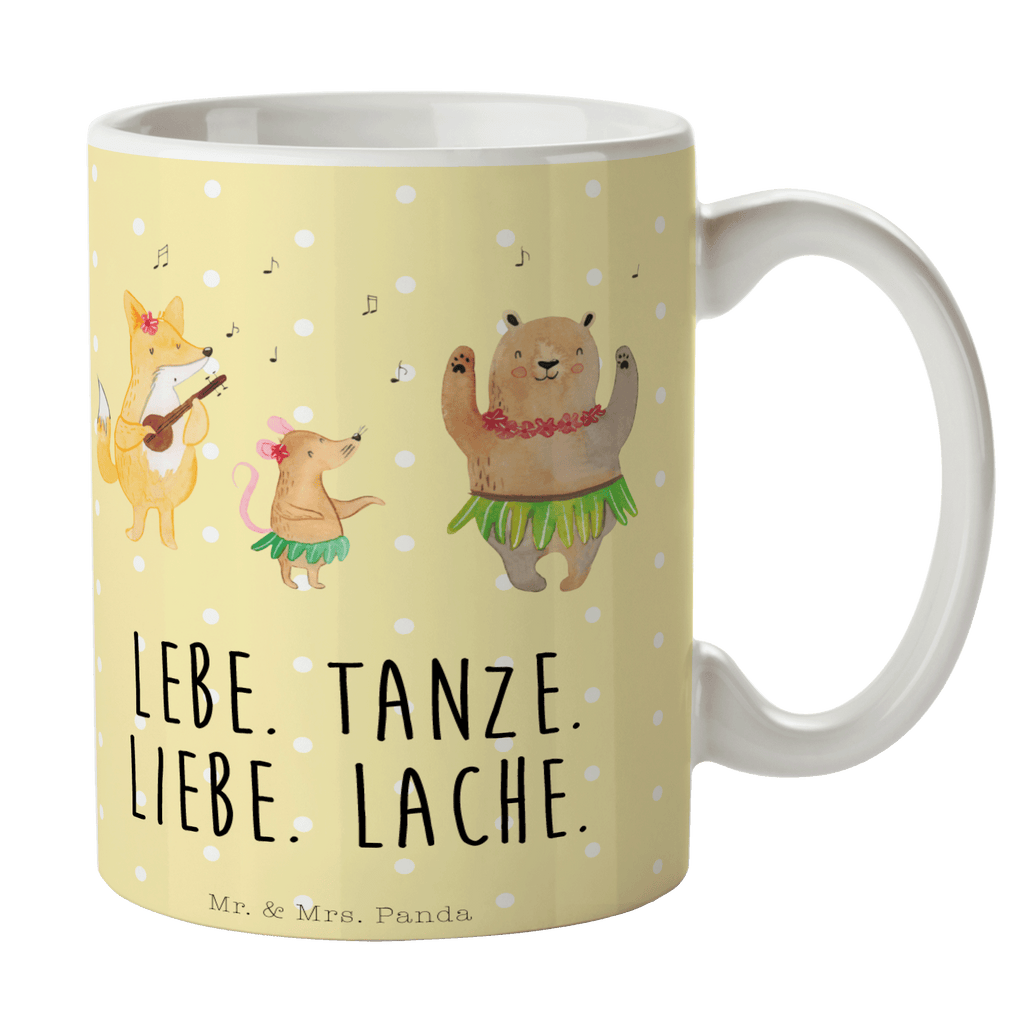 Tasse Waldtiere Aloha Tasse, Kaffeetasse, Teetasse, Becher, Kaffeebecher, Teebecher, Keramiktasse, Porzellantasse, Büro Tasse, Geschenk Tasse, Tasse Sprüche, Tasse Motive, Kaffeetassen, Tasse bedrucken, Designer Tasse, Cappuccino Tassen, Schöne Teetassen, Tiermotive, Gute Laune, lustige Sprüche, Tiere, Wald, Waldtiere, Musik, Aloha, Bär, Hase, Igel, Tanzen, Leben, Lachen