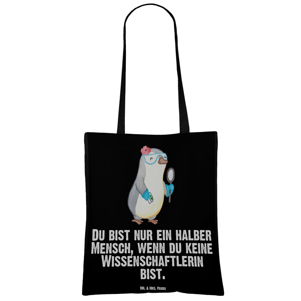 Tragetasche Wissenschaftlerin mit Herz Beuteltasche, Beutel, Einkaufstasche, Jutebeutel, Stoffbeutel, Tasche, Shopper, Umhängetasche, Strandtasche, Schultertasche, Stofftasche, Tragetasche, Badetasche, Jutetasche, Einkaufstüte, Laptoptasche, Beruf, Ausbildung, Jubiläum, Abschied, Rente, Kollege, Kollegin, Geschenk, Schenken, Arbeitskollege, Mitarbeiter, Firma, Danke, Dankeschön, Wissenschaftlerin, Forscherin, Akademikerin, Universität, Forschungseinrichtung