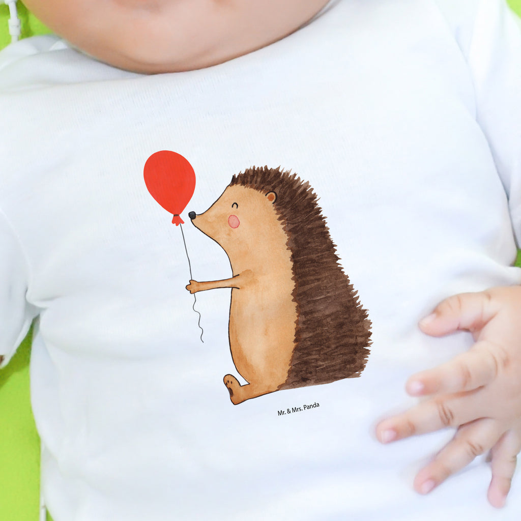 Organic Baby Shirt Igel Luftballon Baby T-Shirt, Jungen Baby T-Shirt, Mädchen Baby T-Shirt, Shirt, Tiermotive, Gute Laune, lustige Sprüche, Tiere, Igel, Geburtstag, Herzlichen Glückwunsch, Glückwunsch, Geburtstagskind, Ballon, Happy Birthday