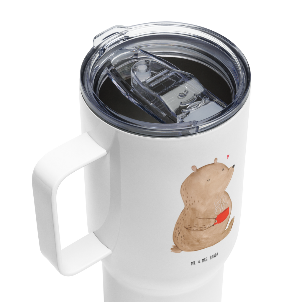 XXL Thermobecher Bär Kaffee Thermobecher, XL Thermobecher, Reisebecher, XL Reisetasse, Großer Thermobecher, Autobecher, Jumbo Becher, Bär, Teddy, Teddybär, Kaffee, Coffee, Bären, guten Morgen, Morgenroutine, Welt erobern, Welt retten, Motivation