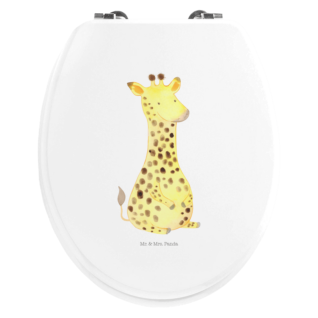 Motiv WC Sitz Giraffe Zufrieden Klobrille, Klodeckel, Toilettendeckel, WC-Sitz, Toilette, Afrika, Wildtiere, Giraffe, Zufrieden, Glück, Abenteuer