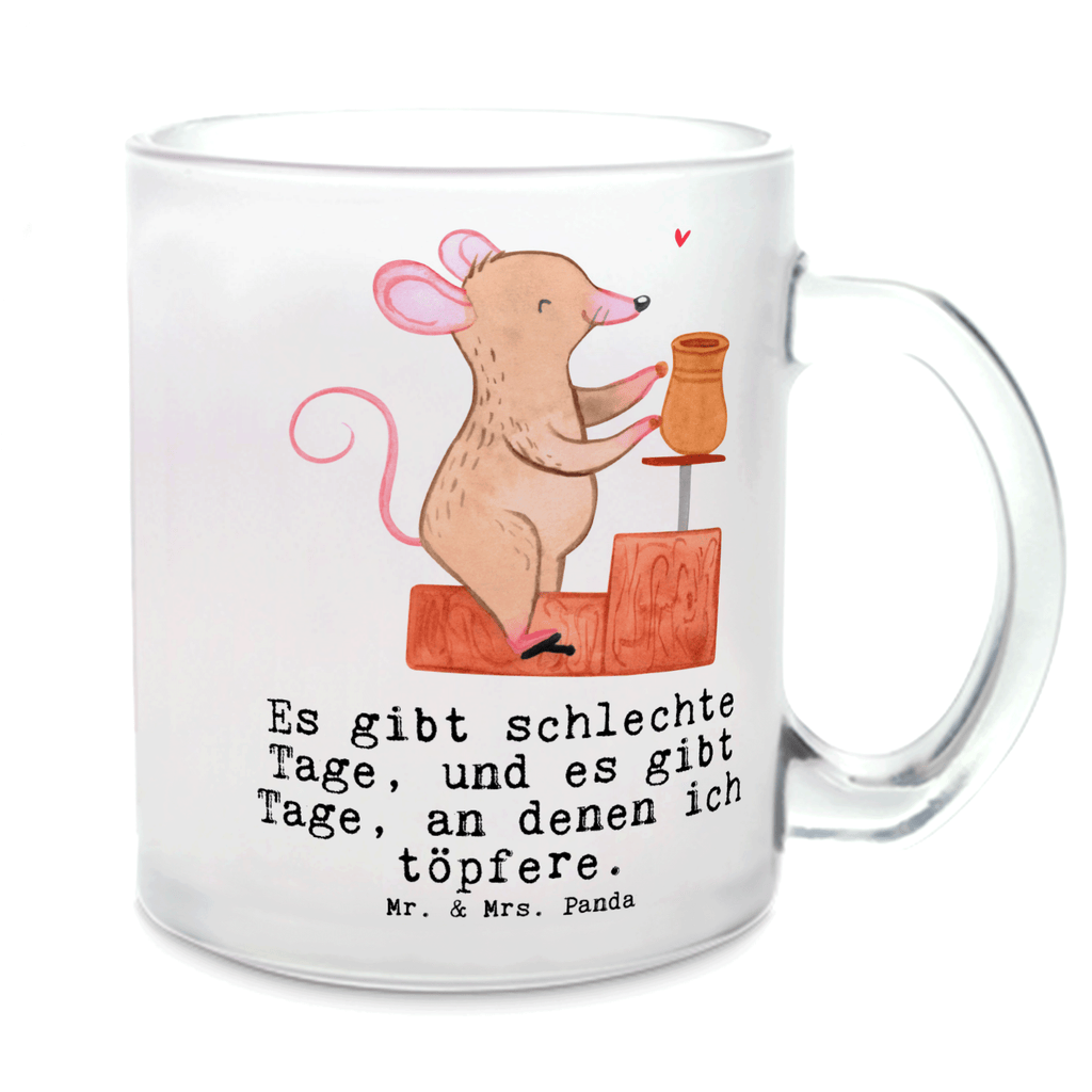 Teetasse Maus Töpfern Tage Teetasse, Teeglas, Teebecher, Tasse mit Henkel, Tasse, Glas Teetasse, Teetasse aus Glas, Geschenk, Sport, Sportart, Hobby, Schenken, Danke, Dankeschön, Auszeichnung, Gewinn, Sportler, Töpfern, Töpferei, Töpferkurs