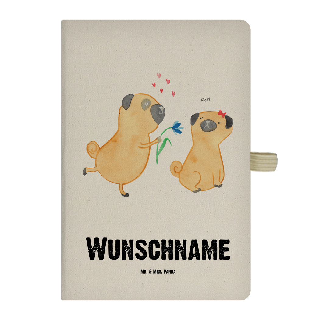 DIN A4 Personalisiertes Notizbuch Mops verliebt Personalisiertes Notizbuch, Notizbuch mit Namen, Notizbuch bedrucken, Personalisierung, Namensbuch, Namen, Hund, Hundemotiv, Haustier, Hunderasse, Tierliebhaber, Hundebesitzer, Sprüche, Mops, Möpse, Hundeliebe, verliebt, Liebe, Liebesspruch. Verlobt, Geschenk Freund, Partner