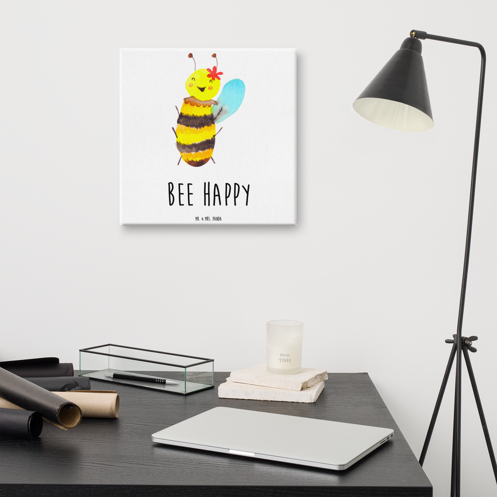 Leinwand Bild Biene Happy Leinwand, Bild, Kunstdruck, Wanddeko, Dekoration, Biene, Wespe, Hummel