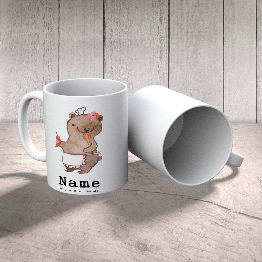 Personalisierte Tasse Köchin mit Herz Personalisierte Tasse, Namenstasse, Wunschname, Personalisiert, Tasse, Namen, Drucken, Tasse mit Namen, Beruf, Ausbildung, Jubiläum, Abschied, Rente, Kollege, Kollegin, Geschenk, Schenken, Arbeitskollege, Mitarbeiter, Firma, Danke, Dankeschön, Köchin, Chefköchin, Küchenchefin, Küchenmeisterin, Schiffsköchin, Sterneköchin, Fernsehköchin, Restaurant