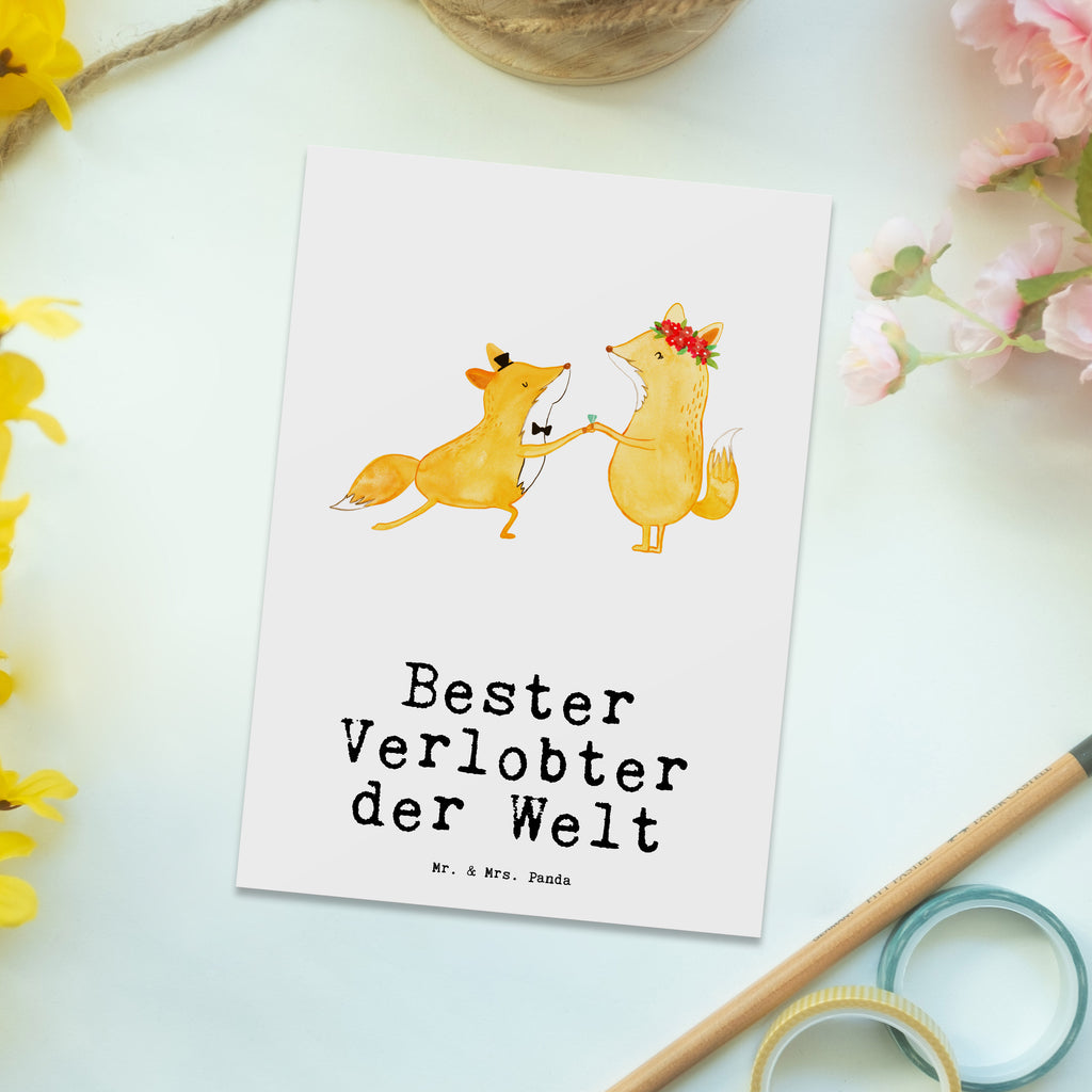 Postkarte Fuchs Bester Verlobter der Welt Postkarte, Karte, Geschenkkarte, Grußkarte, Einladung, Ansichtskarte, Geburtstagskarte, Einladungskarte, Dankeskarte, Ansichtskarten, Einladung Geburtstag, Einladungskarten Geburtstag, für, Dankeschön, Geschenk, Schenken, Geburtstag, Geburtstagsgeschenk, Geschenkidee, Danke, Bedanken, Mitbringsel, Freude machen, Geschenktipp, Verlobter, Verloben, Verlobung, Traummann, Mann, Freund, Ehemann, Zukünftiger, Hochzeit, Ehe