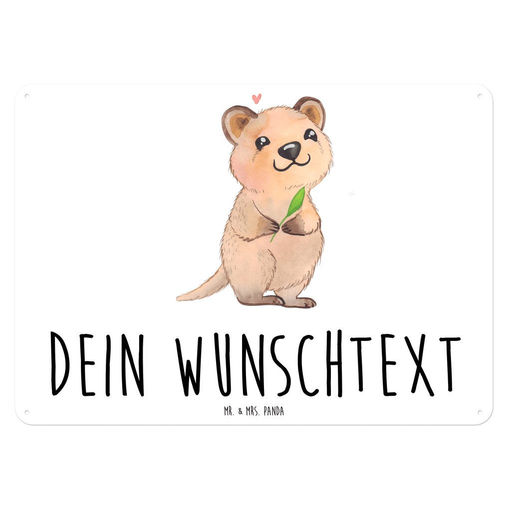 Personalisiertes Blechschild Quokka Happy Blechschild, Metallschild, Geschenk Schild, Schild, Magnet-Metall-Schild, Deko Schild, Wandschild, Wand-Dekoration, Türschild, Tiermotive, Gute Laune, lustige Sprüche, Tiere, Quokka, Verschieben, Aufschieberitis, Lustiger Spruch, Niedliches Tier, Dinge erledigen