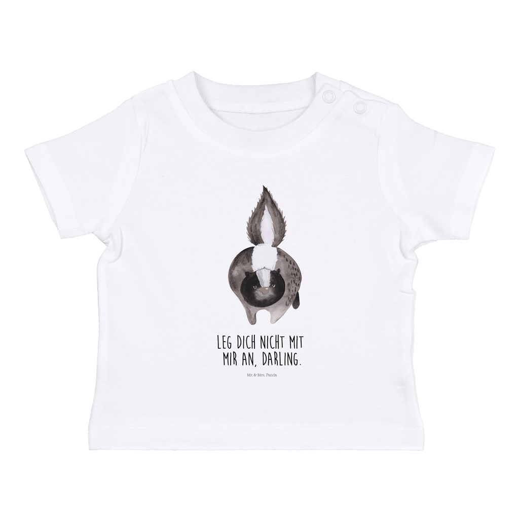 Organic Baby Shirt Stinktier Angriff Baby T-Shirt, Jungen Baby T-Shirt, Mädchen Baby T-Shirt, Shirt, Stinktier, Skunk, Wildtier, Raubtier, Stinker, Stinki, wütend, Drohung