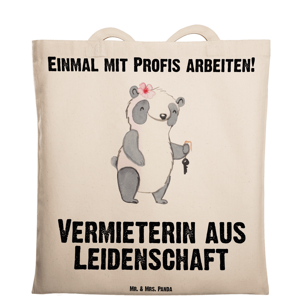 Tragetasche Vermieterin aus Leidenschaft Beuteltasche, Beutel, Einkaufstasche, Jutebeutel, Stoffbeutel, Tasche, Shopper, Umhängetasche, Strandtasche, Schultertasche, Stofftasche, Tragetasche, Badetasche, Jutetasche, Einkaufstüte, Laptoptasche, Beruf, Ausbildung, Jubiläum, Abschied, Rente, Kollege, Kollegin, Geschenk, Schenken, Arbeitskollege, Mitarbeiter, Firma, Danke, Dankeschön