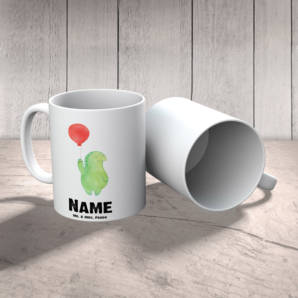 Personalisierte Tasse Schildkröte Luftballon Personalisierte Tasse, Namenstasse, Wunschname, Personalisiert, Tasse, Namen, Drucken, Tasse mit Namen, Schildkröte, Schildkröten, Mutausbruch, Motivation, Motivationsspruch