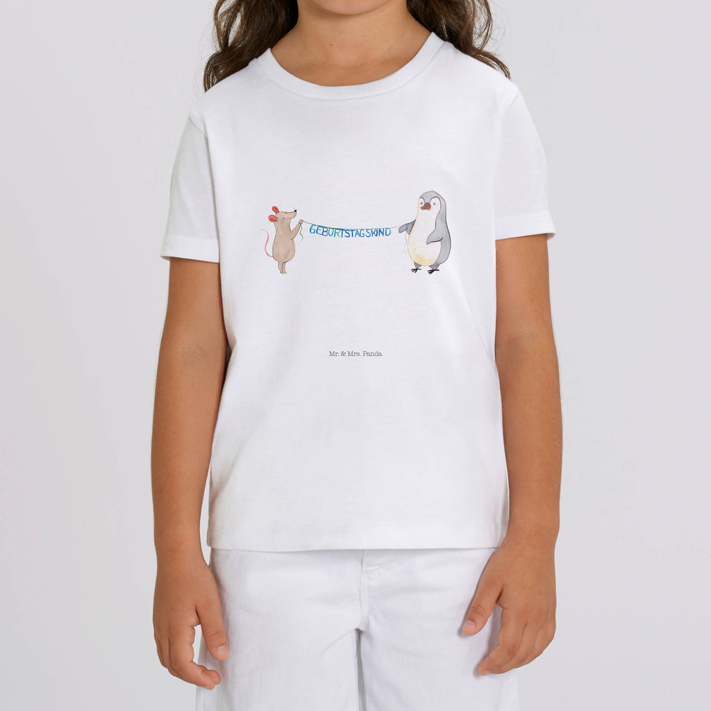 Organic Kinder T-Shirt Maus Pinguin Geburtstag Kinder T-Shirt, Kinder T-Shirt Mädchen, Kinder T-Shirt Jungen, Geburtstag, Geburtstagsgeschenk, Geschenk, Maus, Pinguin, Geburtstage, Happy Birthday, Geburtstagsfeier