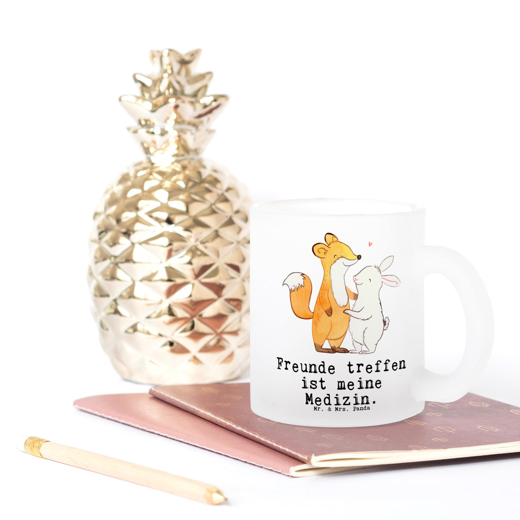 Teetasse Fuchs Hase Freunde treffen Medizin Teetasse, Teeglas, Teebecher, Tasse mit Henkel, Tasse, Glas Teetasse, Teetasse aus Glas, Geschenk, Sport, Sportart, Hobby, Schenken, Danke, Dankeschön, Auszeichnung, Gewinn, Sportler, Freunde treffen