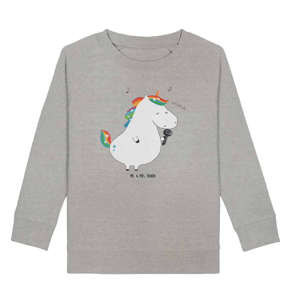 Organic Kinder Pullover Einhorn Sänger Kinder Pullover, Kinder Sweatshirt, Jungen, Mädchen, Einhorn, Einhörner, Einhorn Deko, Pegasus, Unicorn, Glitzer, Konfetti, Party, Geburtstag, Feier, Fest, Disco, Sängerin, Sänger, Freundin