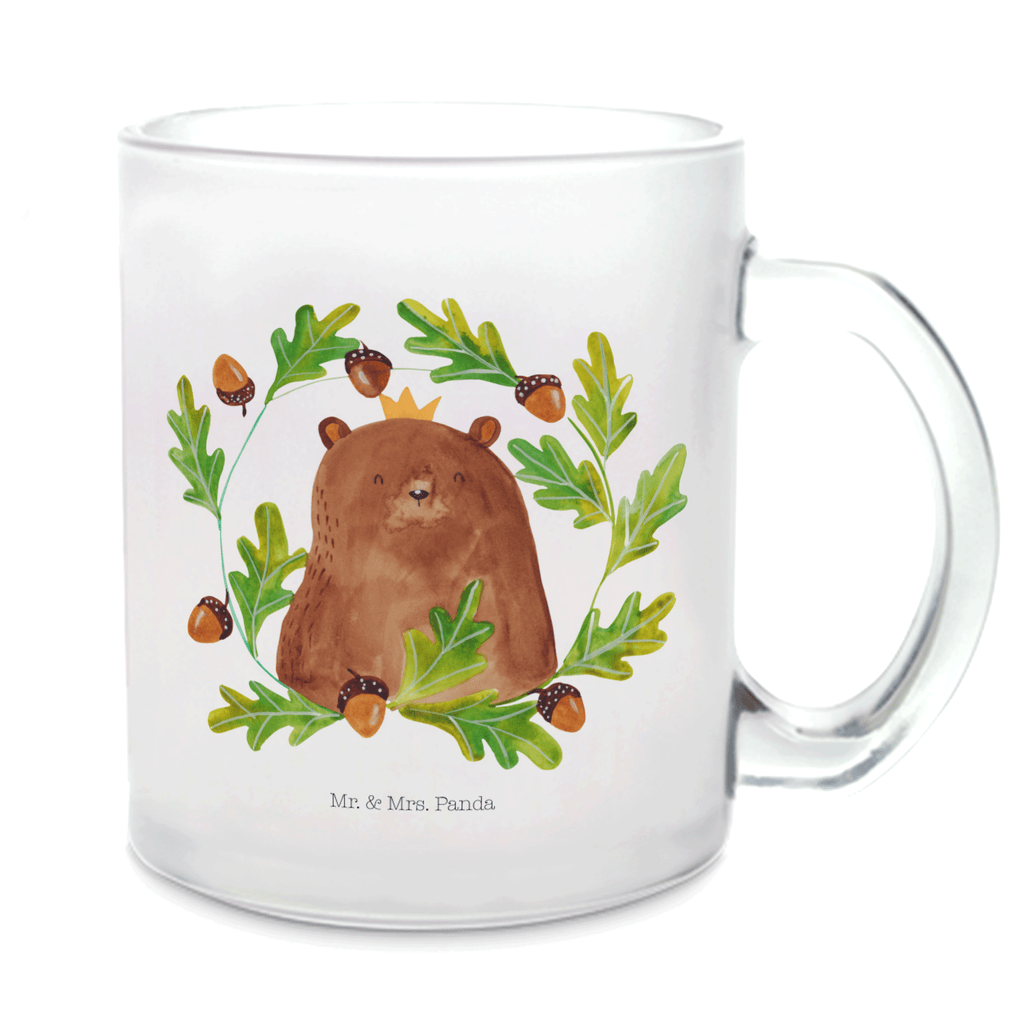 Teetasse Bär König Teetasse, Teeglas, Teebecher, Tasse mit Henkel, Tasse, Glas Teetasse, Teetasse aus Glas, Bär, Teddy, Teddybär, Papa, Papa Bär, bester Vater, bester Papa, weltbester Papa, Vatertag, Vater, Dad, Daddy, Papi