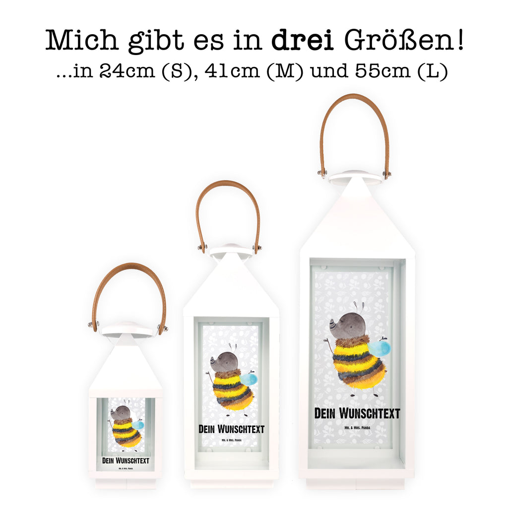 Personalisierte Deko Laterne Hummel flauschig Gartenlampe, Gartenleuchte, Gartendekoration, Gartenlicht, Laterne kleine Laternen, XXL Laternen, Laterne groß, Tiermotive, Gute Laune, lustige Sprüche, Tiere, Hummel, Flauschig, Biene, Blume, Natur