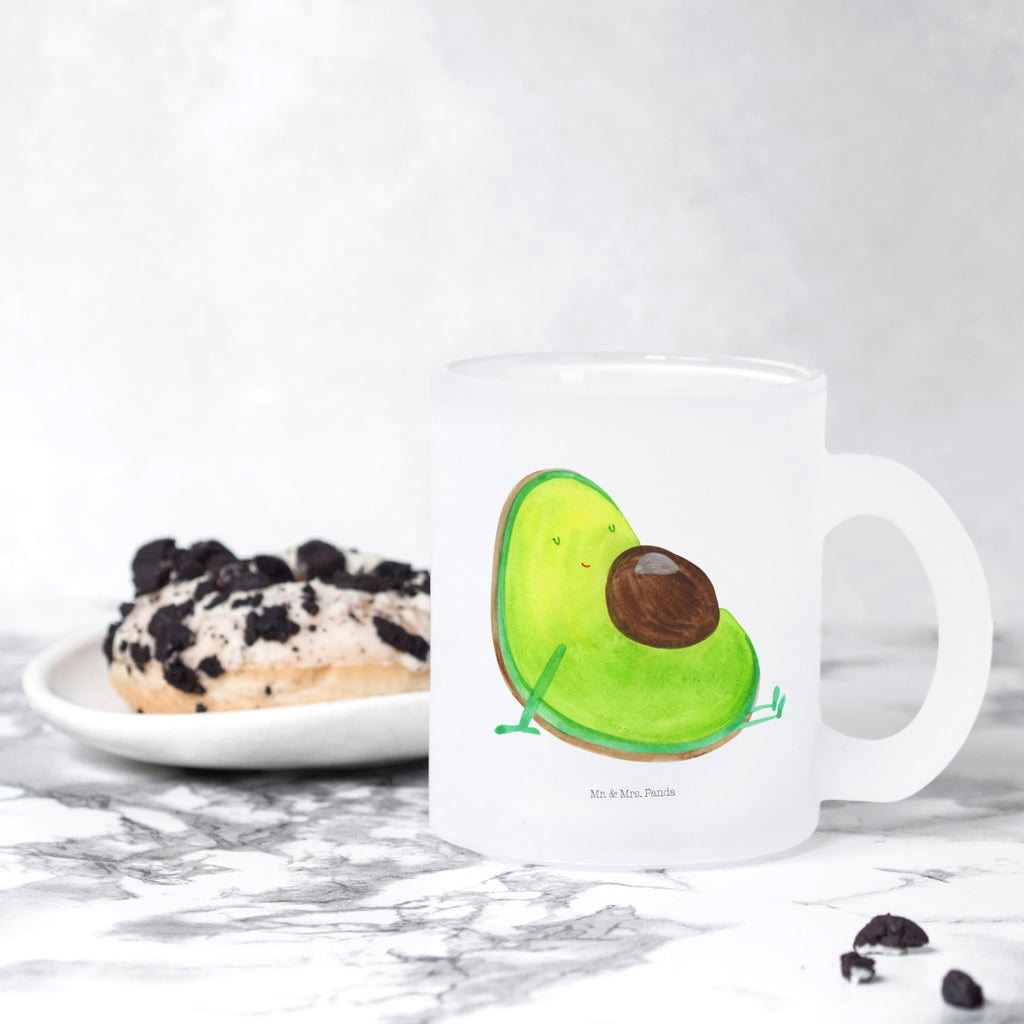 Teetasse Avocado schwanger Teetasse, Teeglas, Teebecher, Tasse mit Henkel, Tasse, Glas Teetasse, Teetasse aus Glas, Avocado, Veggie, Vegan, Gesund, schwanger, Schwangerschaft, Babyparty, Babyshower