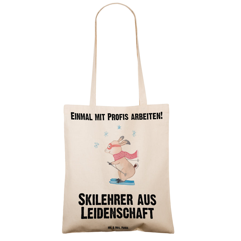 Tragetasche Skilehrer aus Leidenschaft Beuteltasche, Beutel, Einkaufstasche, Jutebeutel, Stoffbeutel, Tasche, Shopper, Umhängetasche, Strandtasche, Schultertasche, Stofftasche, Tragetasche, Badetasche, Jutetasche, Einkaufstüte, Laptoptasche, Beruf, Ausbildung, Jubiläum, Abschied, Rente, Kollege, Kollegin, Geschenk, Schenken, Arbeitskollege, Mitarbeiter, Firma, Danke, Dankeschön