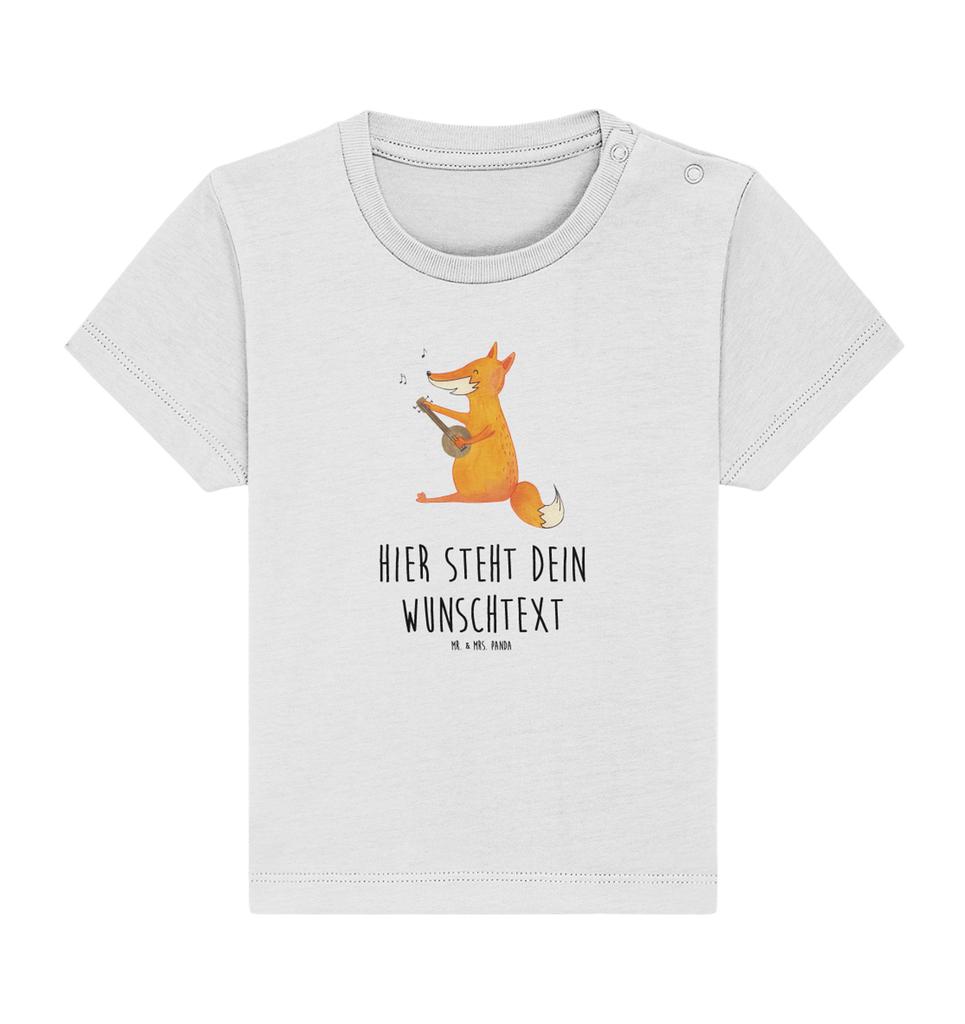 Personalisiertes Baby Shirt Fuchs Gitarre Personalisiertes Baby T-Shirt, Personalisiertes Jungen Baby T-Shirt, Personalisiertes Mädchen Baby T-Shirt, Personalisiertes Shirt, Fuchs, Füchse, Geschenk Musiker, Musik Spruch, Musikerin, Sänger, Sängerin, Gitarre